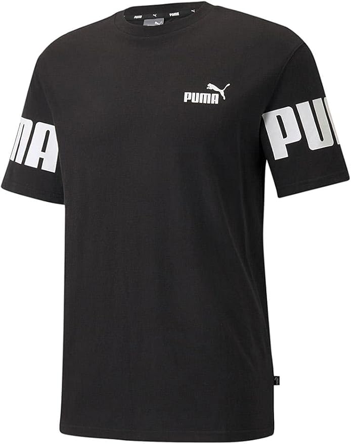 PUMA POWER COLOURBLOCK TEE BLACK