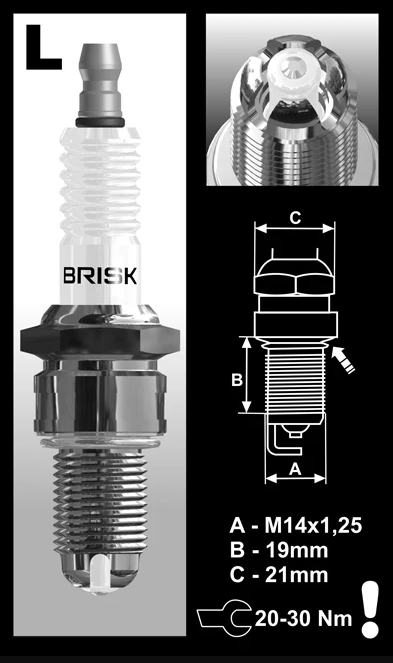 BRISK RACING PREMIUM SPARK PLUG - LOR15LGS