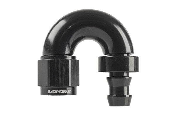 Raceworks Push Lock Hose Fitting - 180 Degree