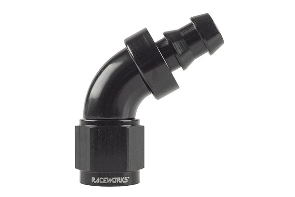Raceworks Push Lock Hose Fitting - 60 Degree