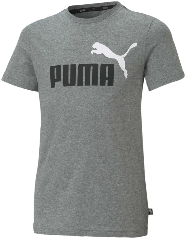 PUMA ESSENTIALS+ 2 COLOUR LOGO GREY TEE