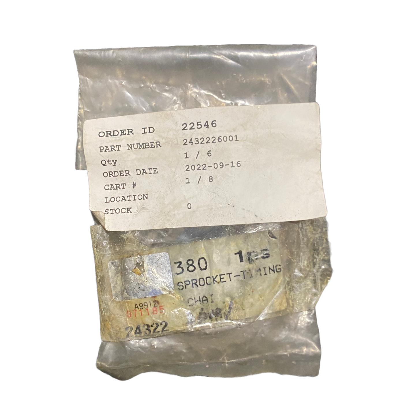 Packaging Timing Sprocket | 24322 26001 | Genuine Hyundai OEM