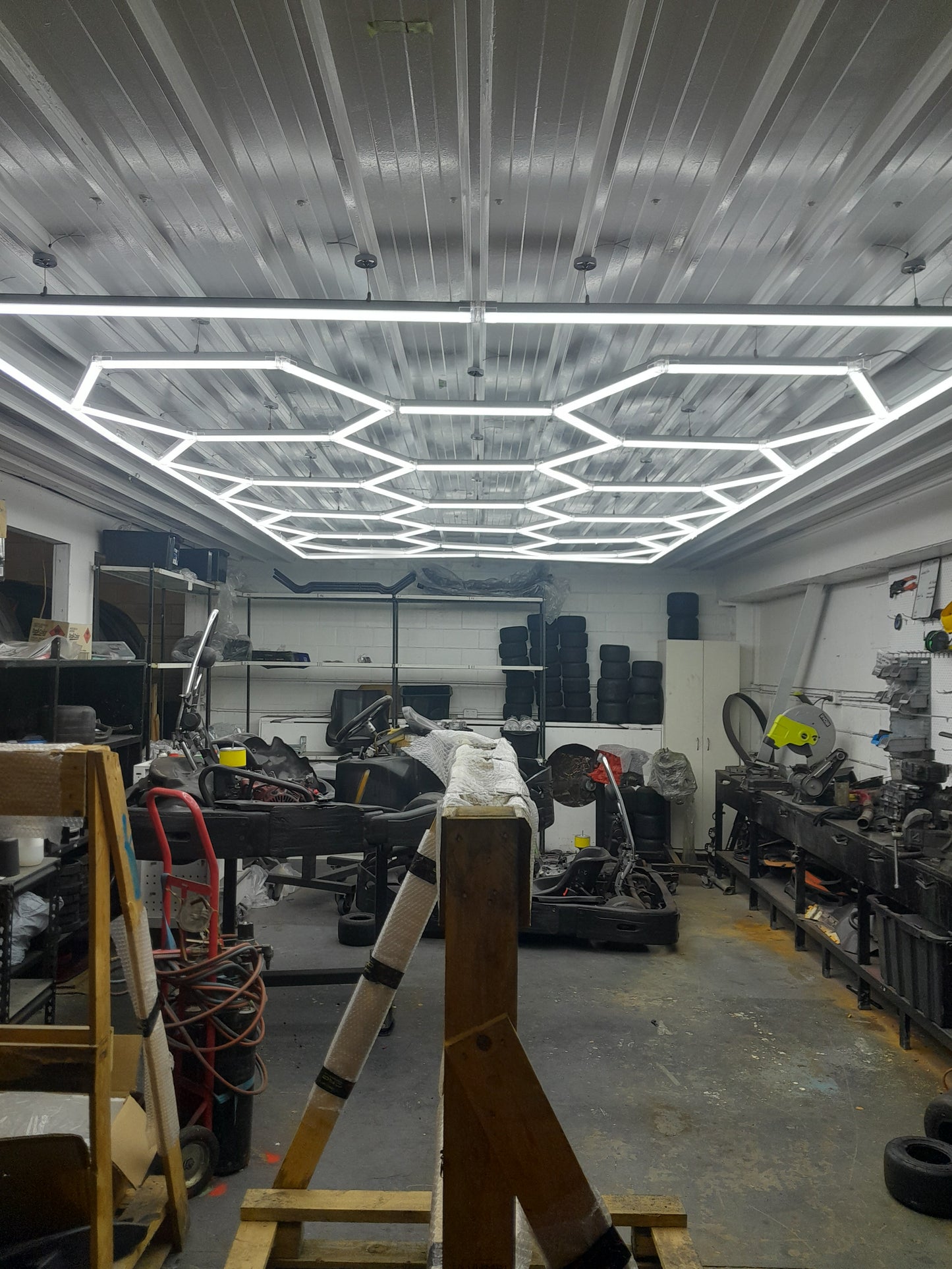 HEX LED "Garage" Lighting Kits (4800mm x 2400mm) with Rectangle Surround