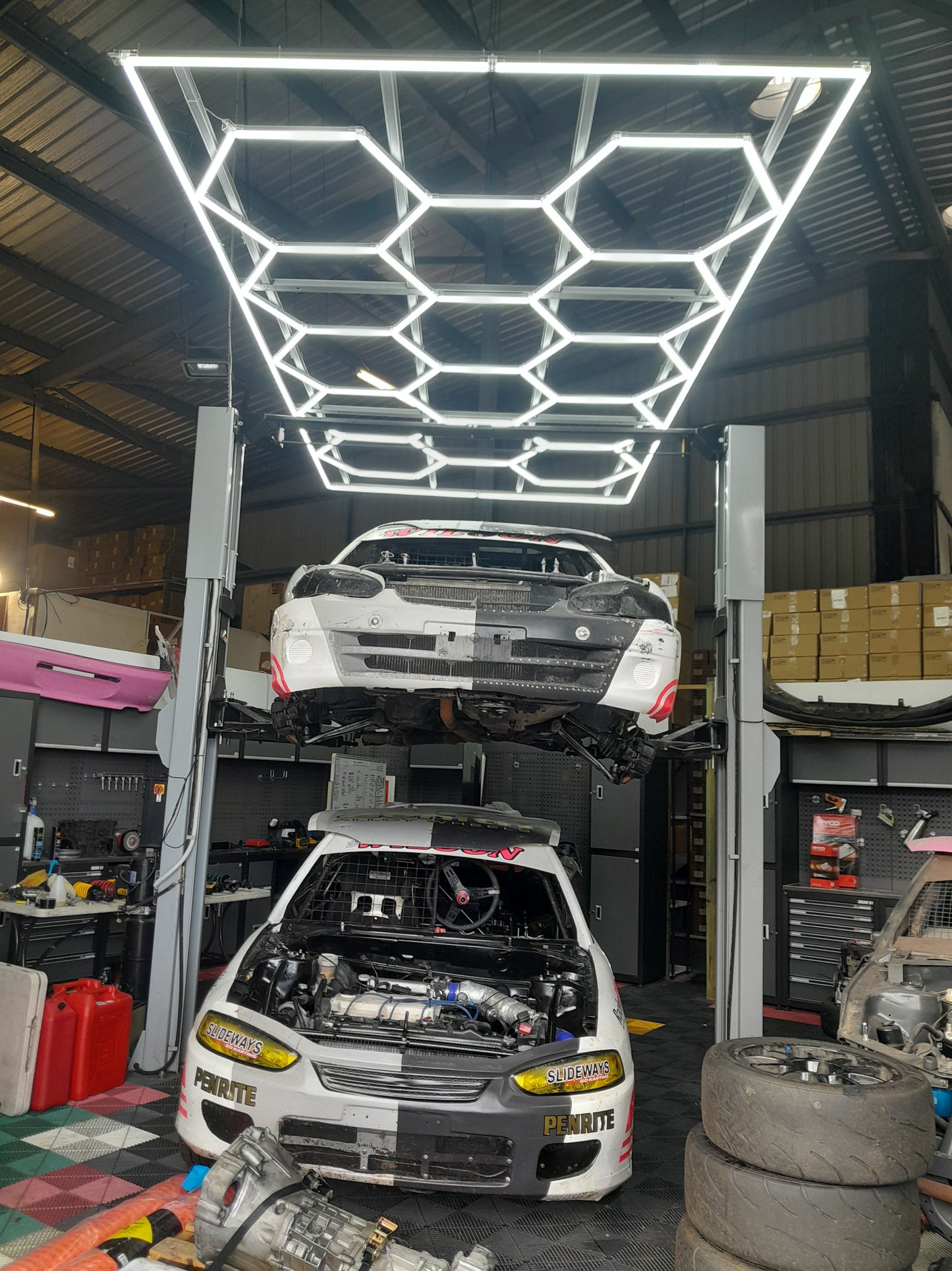 HEX LED "Garage" Lighting Kits (4800mm x 2400mm) with Rectangle Surround