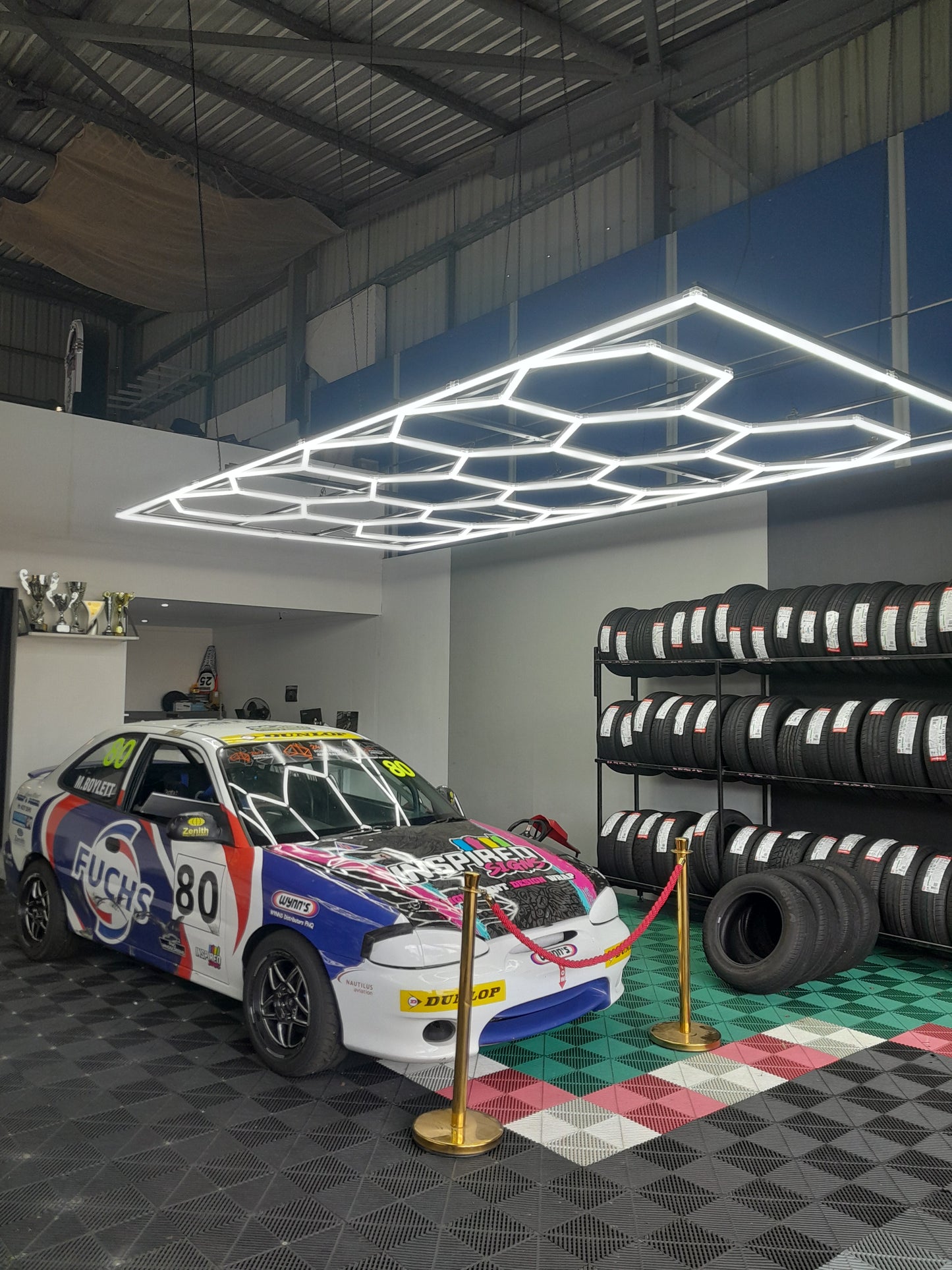 HEX LED "Garage" Lighting Kits (4800mm x 2400mm) with Rectangle Surround