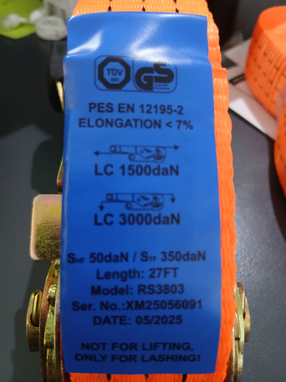 Heavy-Duty 1.5-ton Ratchet Strap