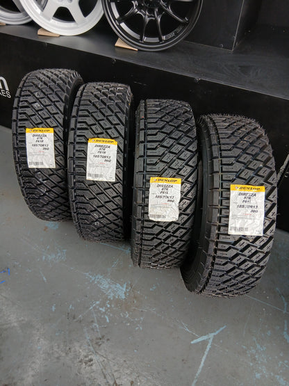 4 x Dunlop Direzza DZ87R F61L 185/70R13 Rally Tyres