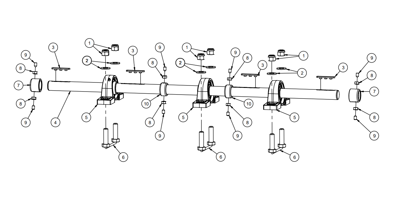 FZ0.02216H - Centurion rear axle D30 white