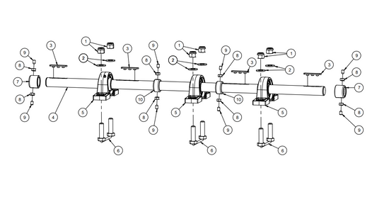 FZ0.02216H - Centurion rear axle D30 white