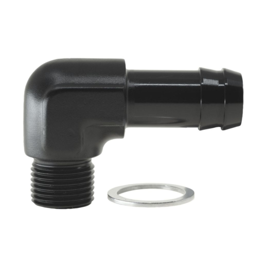 Raceworks Metric Male to Barb - 90 Degree