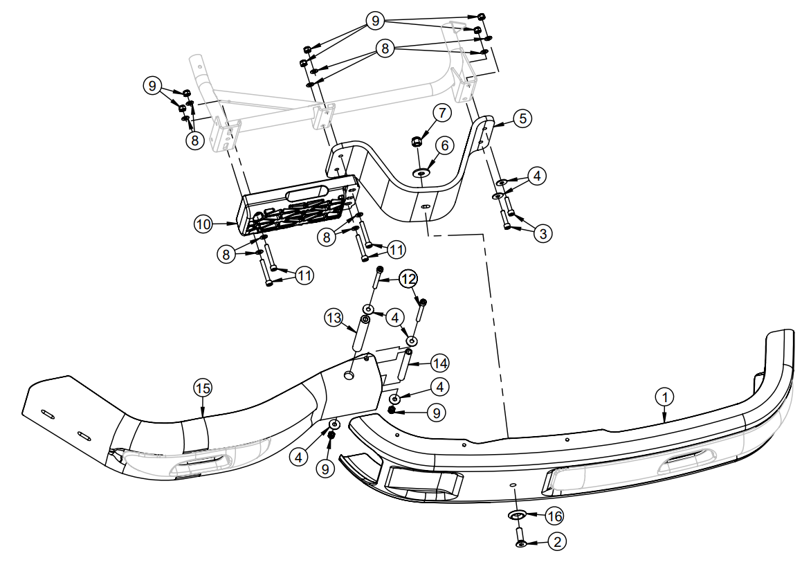 AFS.2160DS - Centurion rear side buffer band right/left