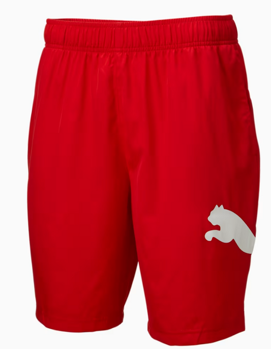 PUMA ESSENTIALS 9" REGULAR FIT SHORTS RED