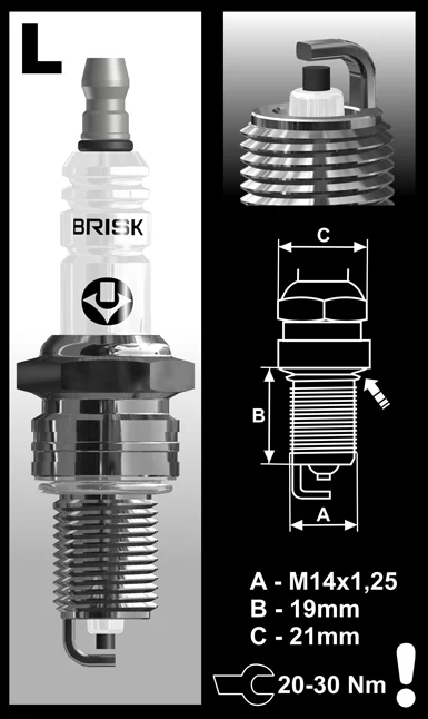 BRISK RACING SUPER SPARK PLUG - LR17YC