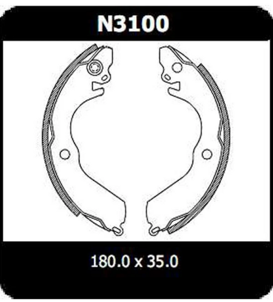 Mirage/Lancer Rear Brake Shoes