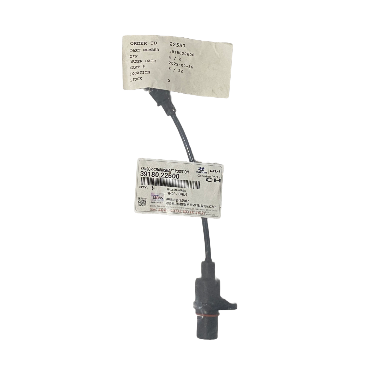 Crankshaft Position Sensor | 39180 22600 | Genuine Hyundai OEM