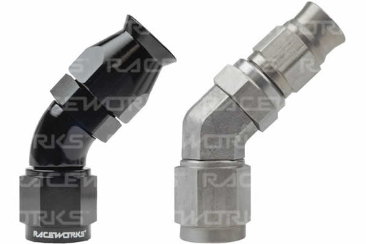 Raceworks Hose End - 45 Degree