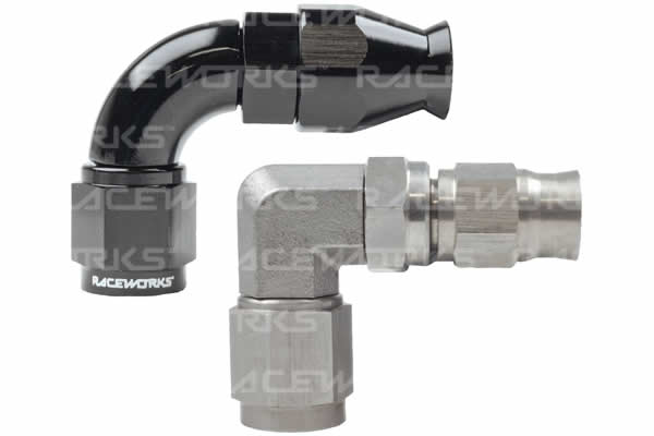 Raceworks Hose End - 90 Degree