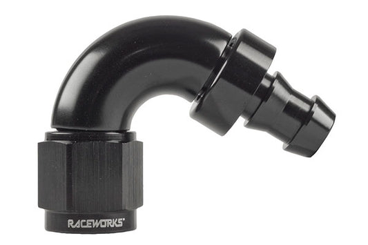 Raceworks Push Lock Hose Fitting - 120 Degree
