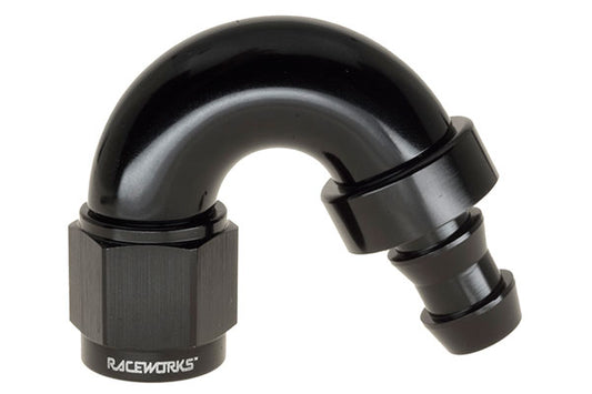 Raceworks Push Lock Hose Fitting - 150 Degree