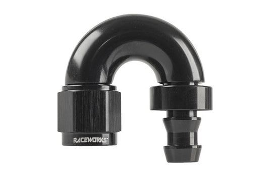 Raceworks Push Lock Hose Fitting - 180 Degree