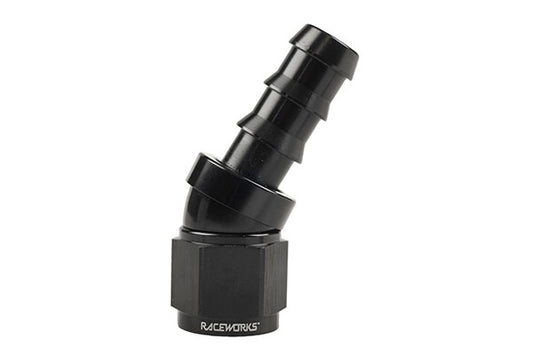 Raceworks Push Lock Hose Fitting - 30 Degree