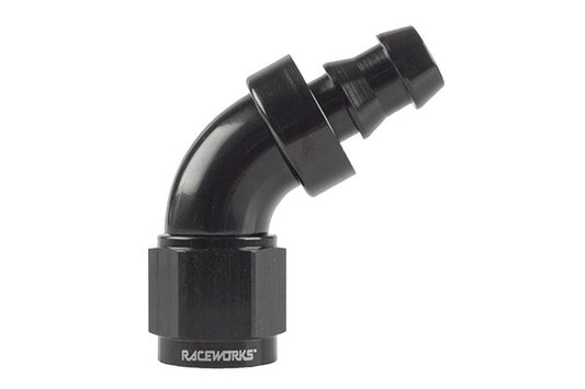 Raceworks Push Lock Hose Fitting - 60 Degree