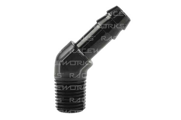 Raceworks NPT Male to Barb - 45 Degree