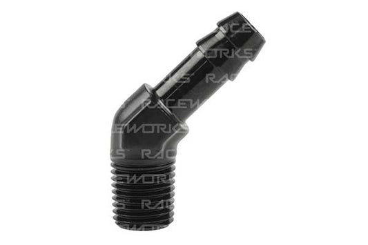 Raceworks NPT Male to Barb - 45 Degree