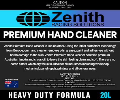 PREMIUM HAND CLEANER 20L - The Ultimate Grit Hand Cleaner by Zenith Racing Solutions