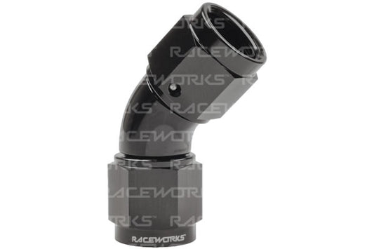 Raceworks Female To Female AN Swivel - 45 Degree