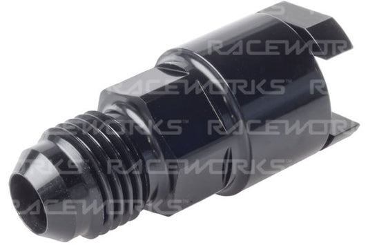 Raceworks AN Male Flare to Female EFI Adapter - All Billet Straight