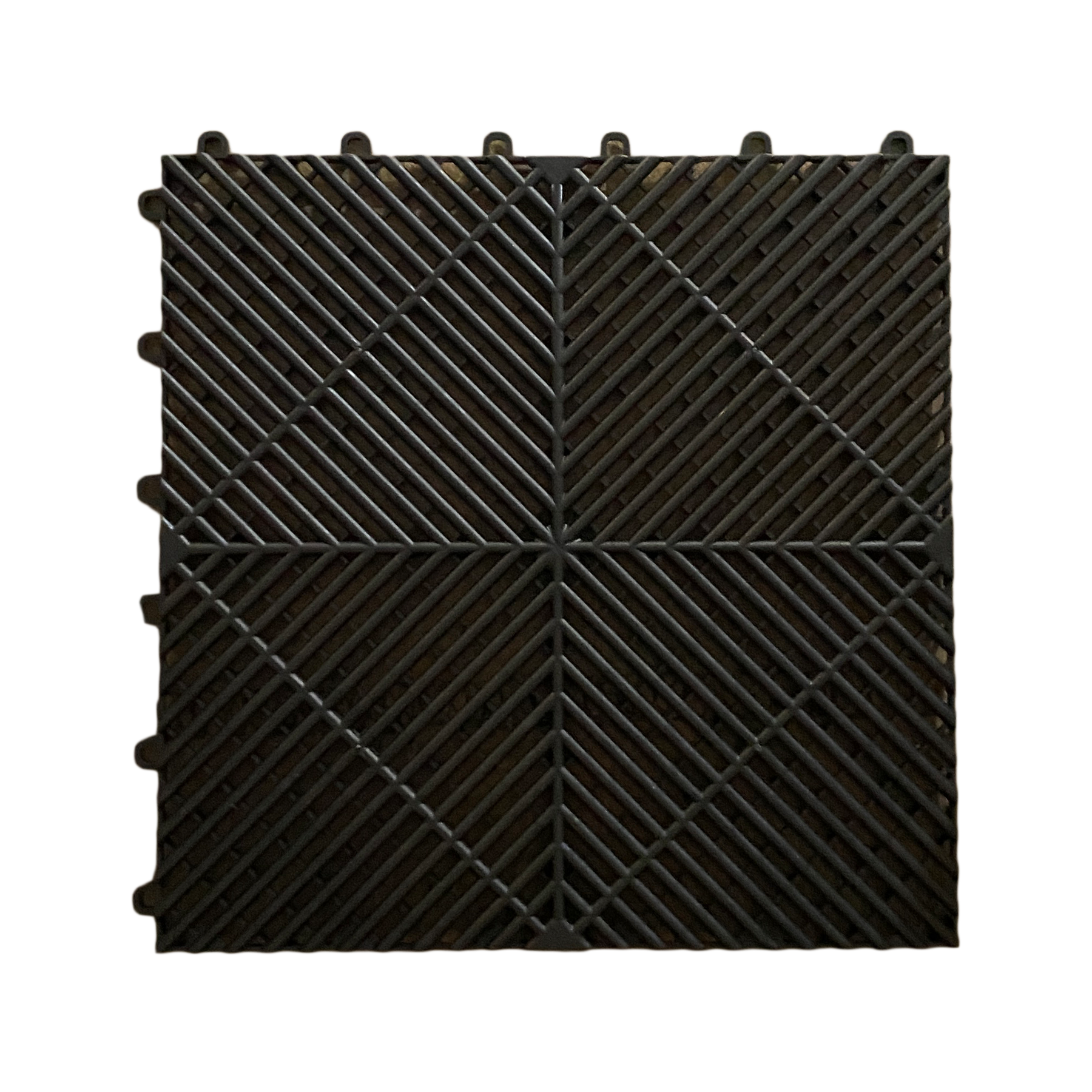 Black PLASTIC (PVC)  FLOOR TILES - HIGHEST QUALITY - 400mm x 400mm x 18mm