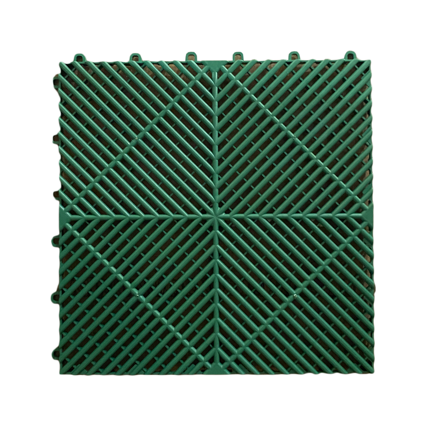 Green PLASTIC (PVC)  FLOOR TILES - HIGHEST QUALITY - 400mm x 400mm x 18mm