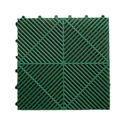 Green PLASTIC (PVC)  FLOOR TILES - HIGHEST QUALITY - 400mm x 400mm x 18mm