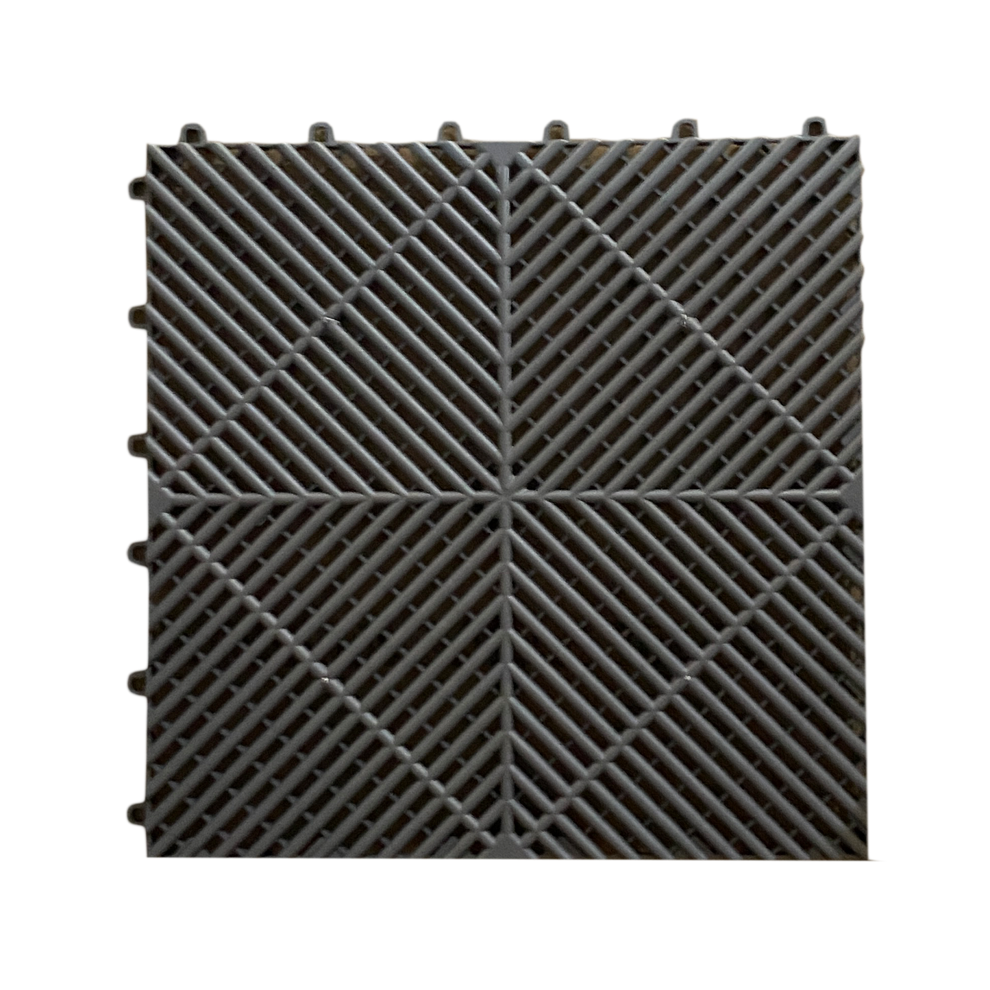 Grey PLASTIC (PVC)  FLOOR TILES - HIGHEST QUALITY - 400mm x 400mm x 18mm