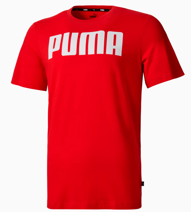 PUMA ESSENTIALS LOGO RED TEE