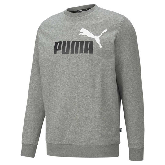 PUMA ESSENTIALS+ 2 COLOUR BIG LOGO SWEATER GREY