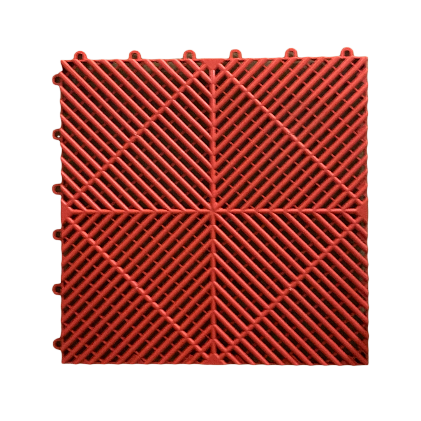 Red PLASTIC (PVC)  FLOOR TILES - HIGHEST QUALITY - 400mm x 400mm x 18mm