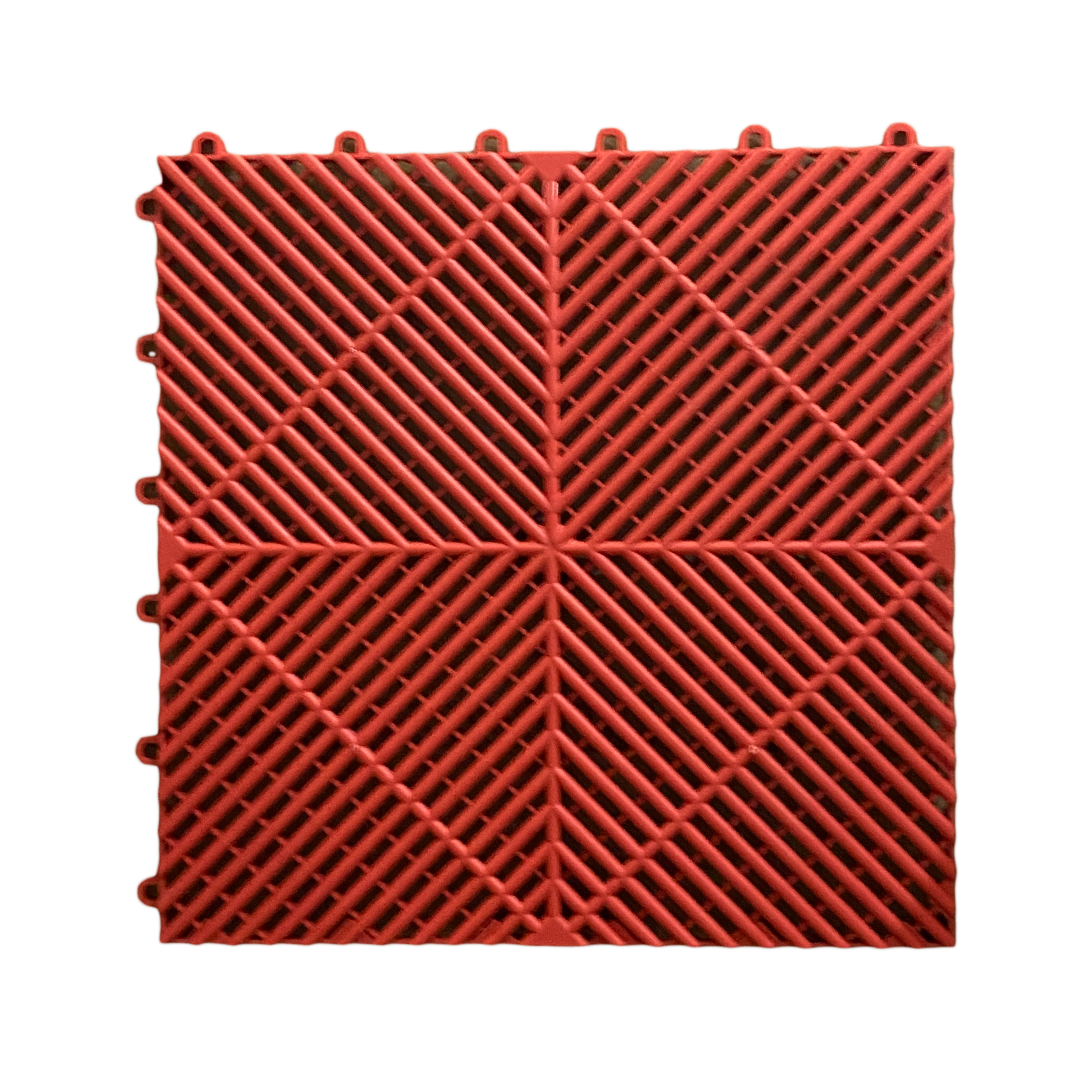 Red PLASTIC (PVC)  FLOOR TILES - HIGHEST QUALITY - 400mm x 400mm x 18mm