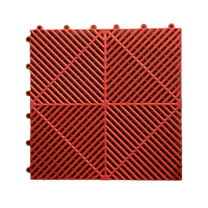Red PLASTIC (PVC)  FLOOR TILES - HIGHEST QUALITY - 400mm x 400mm x 18mm