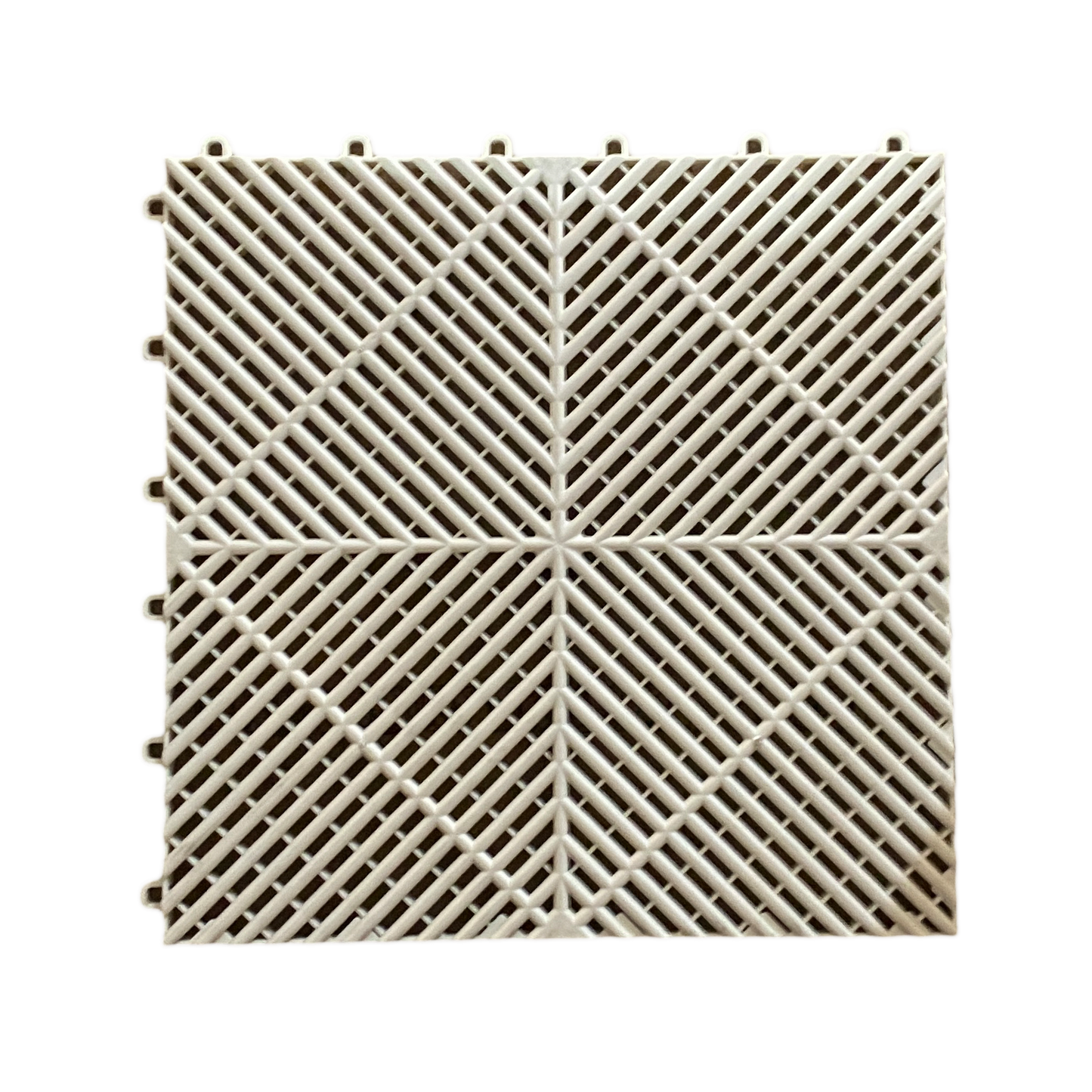 White PLASTIC (PVC)  FLOOR TILES - HIGHEST QUALITY - 400mm x 400mm x 18mm