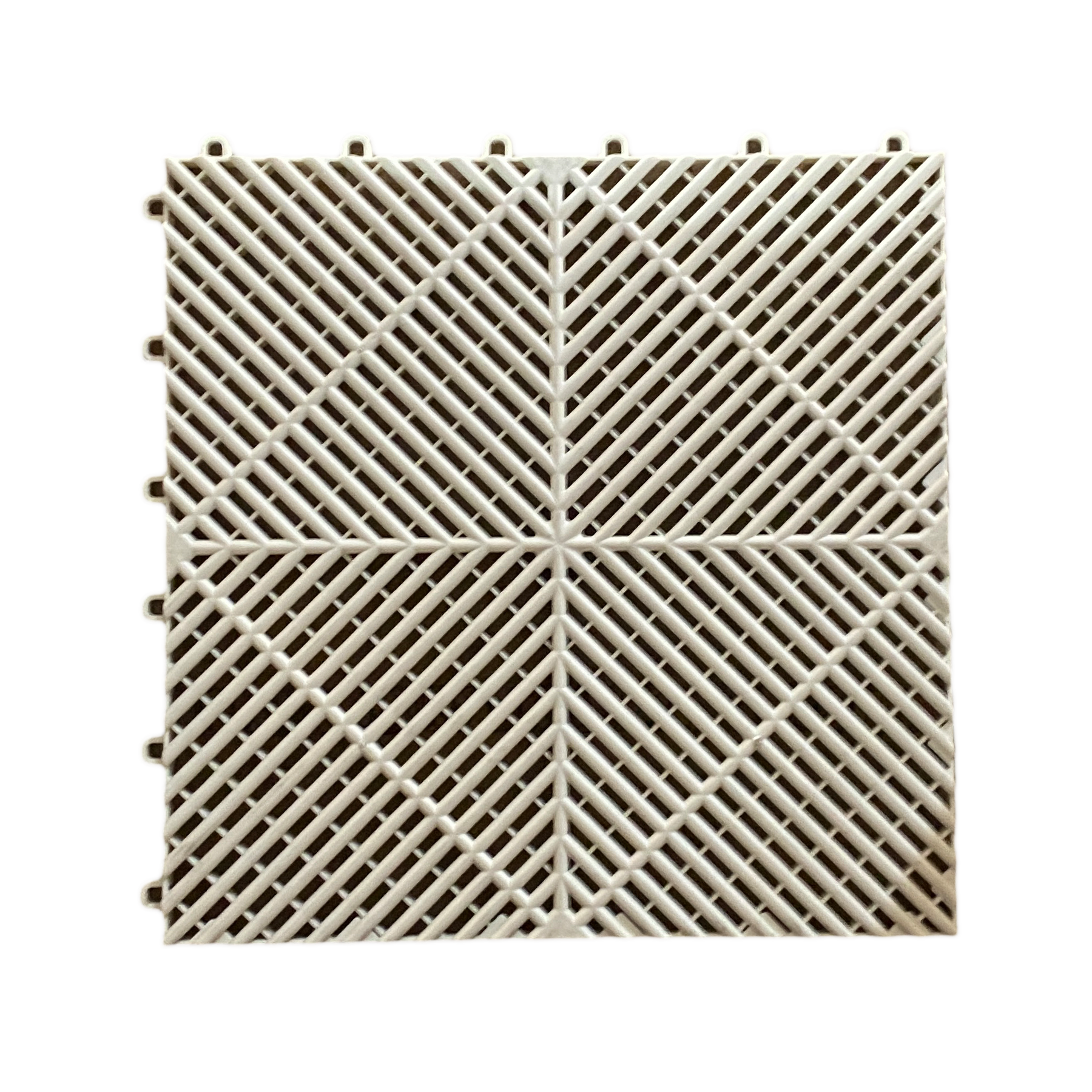 White PLASTIC (PVC)  FLOOR TILES - HIGHEST QUALITY - 400mm x 400mm x 18mm