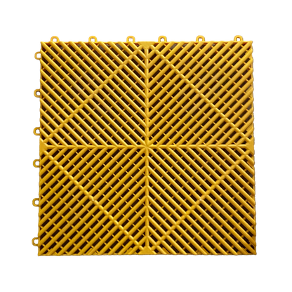 Yellow PLASTIC (PVC)  FLOOR TILES - HIGHEST QUALITY - 400mm x 400mm x 18mm