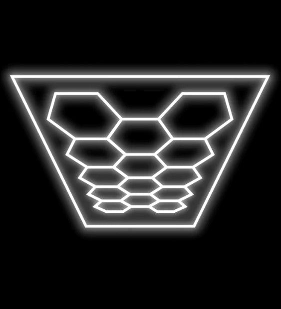 HEX LED "Garage" Lighting Kits (4800mm x 2400mm) with Rectangle Surround