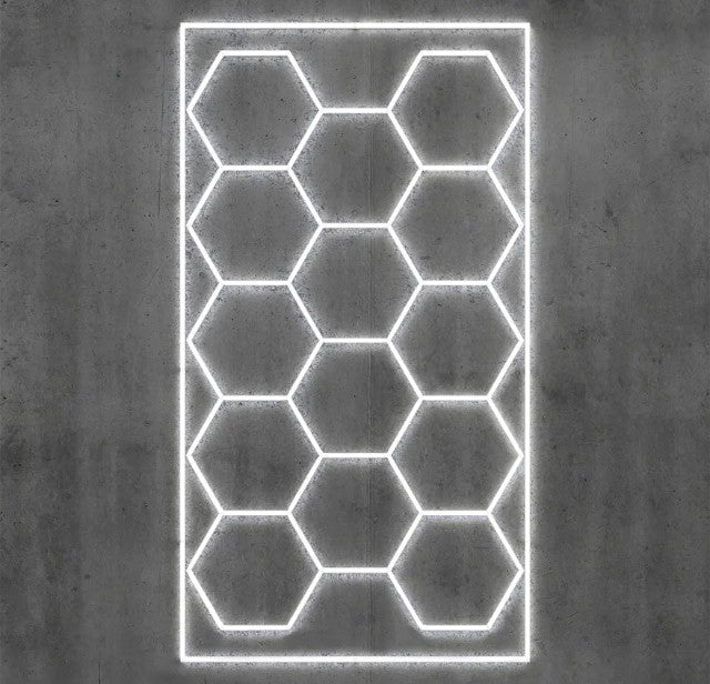 HEX LED "Garage" Lighting Kits (4800mm x 2400mm) with Rectangle Surround