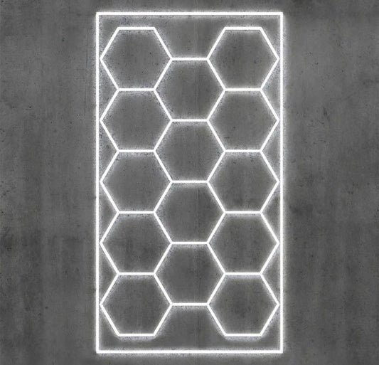 HEX LED "Garage" Lighting Kits (4800mm x 2400mm) with Rectangle Surround